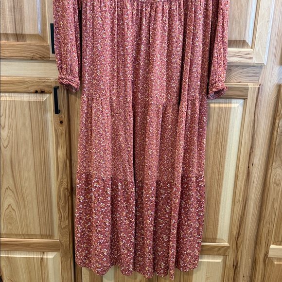 Fat Face Maye Sunshine Mauve Ditsy Floral Long Sleeve Prairie Dress Size 10 - Picture 6 of 16